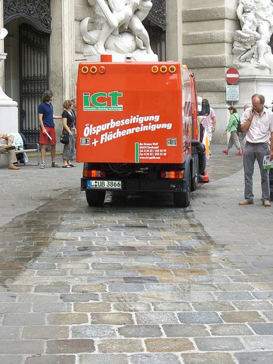 Innenstadtreinigung in Wien, Österreich